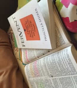 My Bible, a book, and my rainbow gel pens